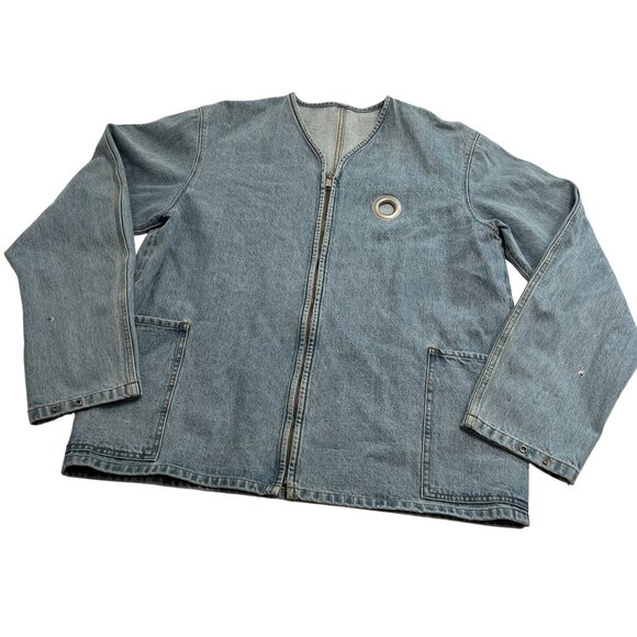 Craig Green Zip Denim Jacket in Blue - Picture 1 of 5